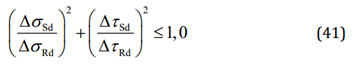 EN13001_combined_effect_of_normal_and_shear_stresses_formula