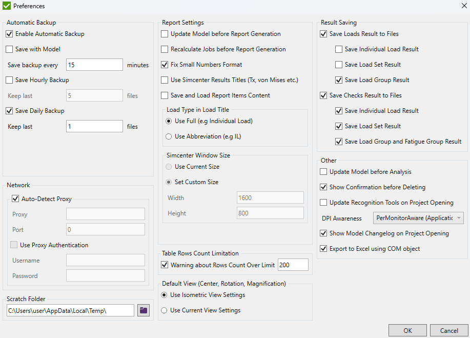 Preferences Window | SDC Verifier