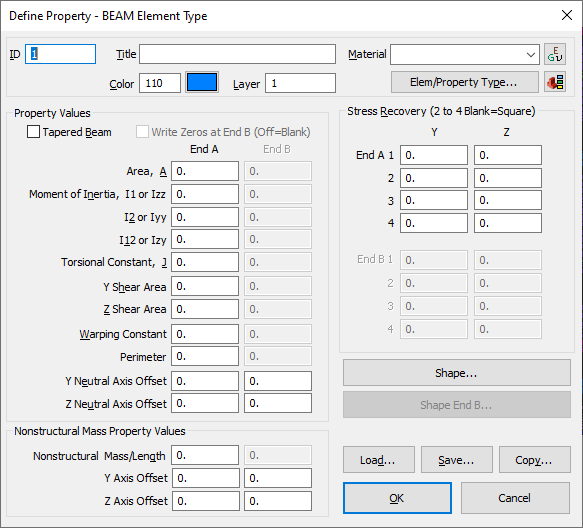 Properties Beam | SDC Verifier