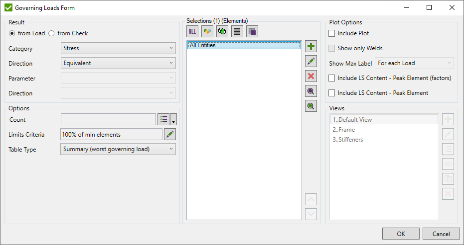 Report_Designer_governing_loads_window