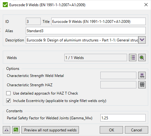 Eurocode 9 Welds | SDC Verifier