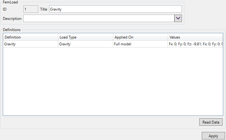 FEM Loads | Help | SDC for Simcenter 3D