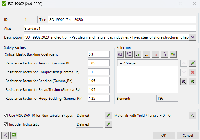 ISO 19902 (2nd, 2020) | Help | SDC for Simcenter 3D