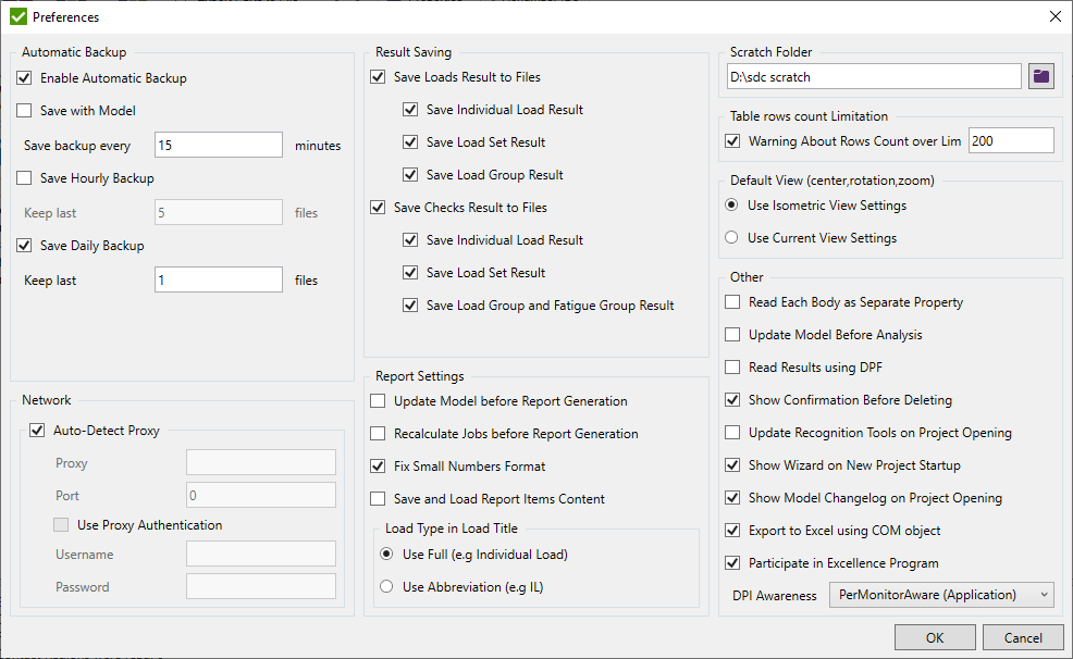 Preferences Window | SDC for Ansys