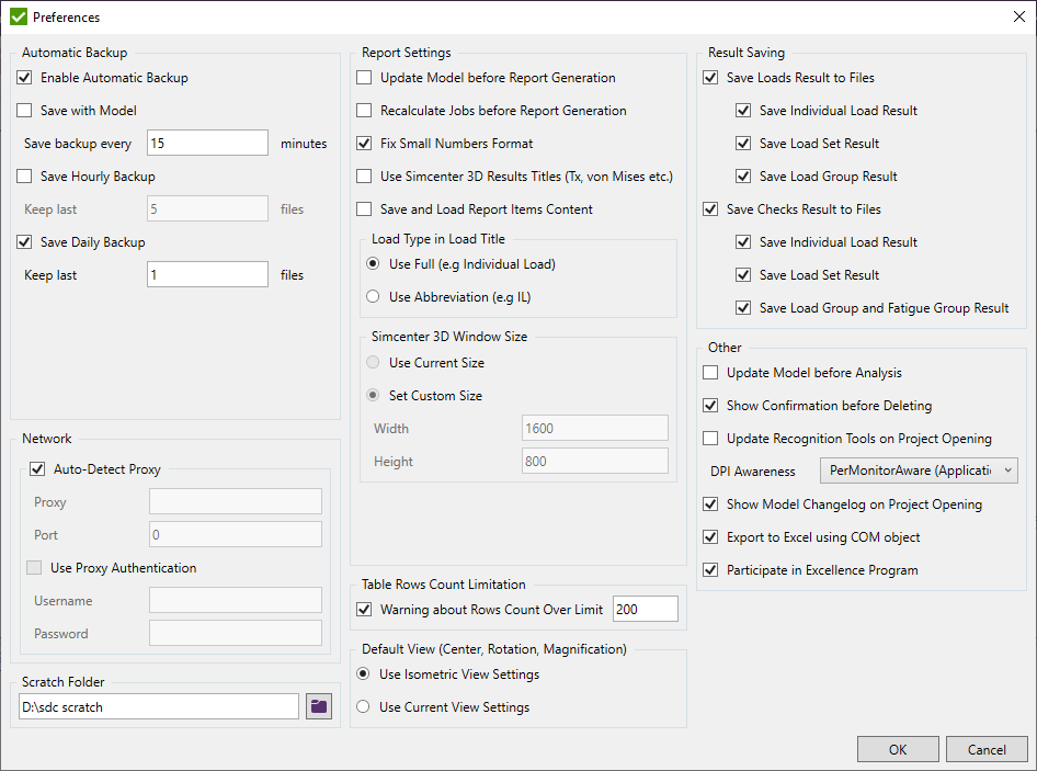 Preferences Window | SDC Verifier