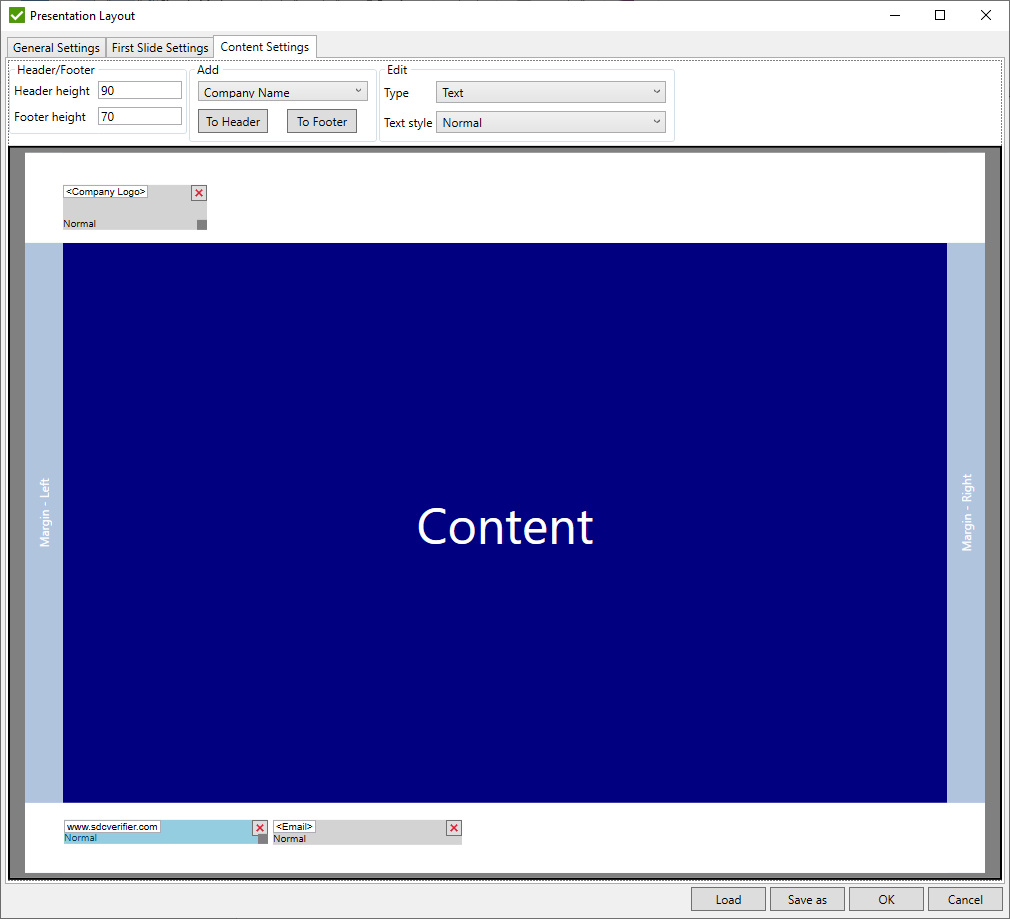 Presentation Designer | Help | SDC Verifier