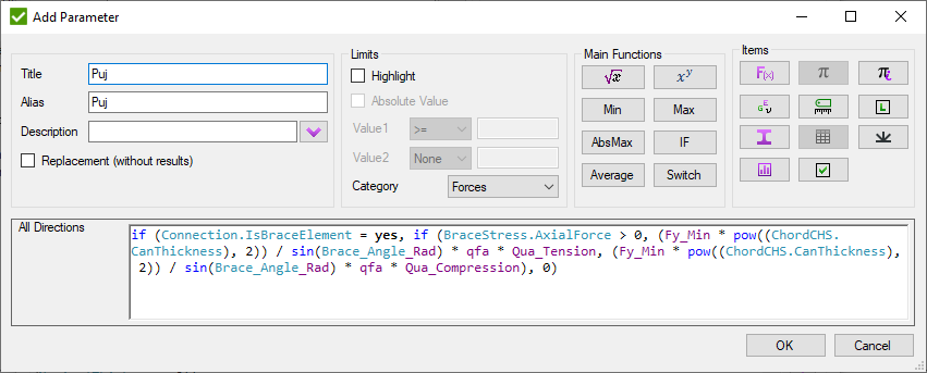 Connection Check Add Parameter | SDC Verifier