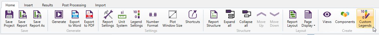 Menu legend settings  | SDC Verifier