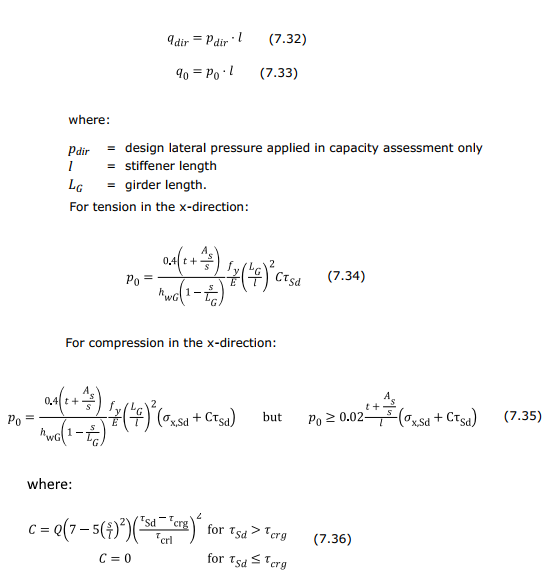 DNV RP-C201 Plate/Stiffener/Girder Buckling (2023) | Help | SDC for Simcenter 3D