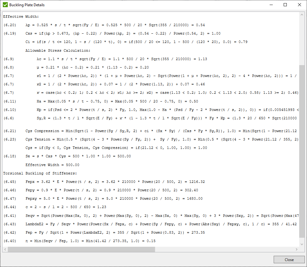 Tools Effective Width Details