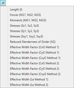 Tools Effective Width Plot Menu DNV 2023 Girders
