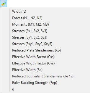 Tools Effective Width Plot Menu DNV 2023 Stiffeners