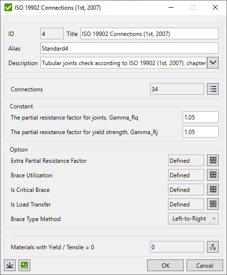 ISO 19902 Connections (1st, 2007) | Help | SDC for Simcenter 3D