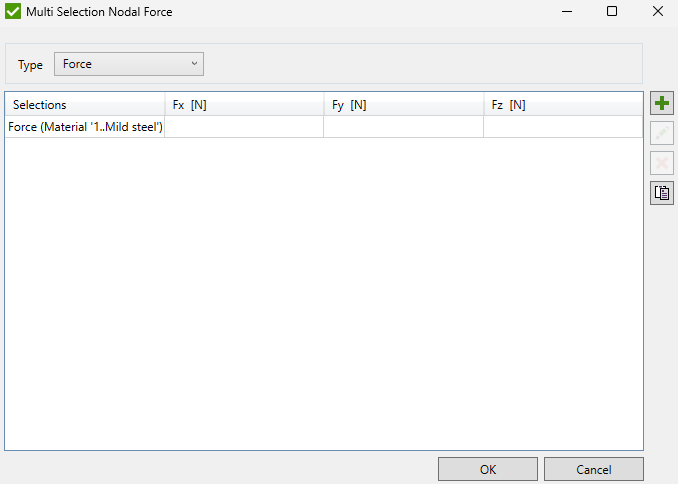 Multi Selection Nodal Force Window | SDC Verifier