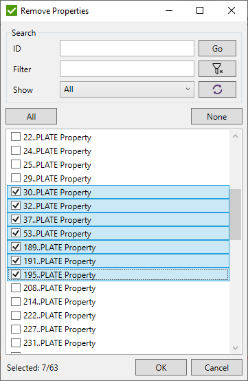 Properties Remove Multiple | SDC Verifier