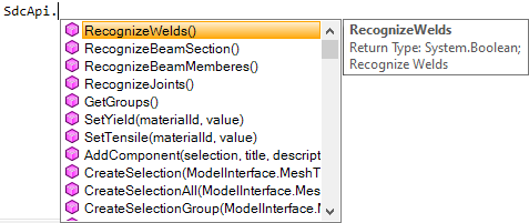 SDC API Intellisense | SDC Verifier