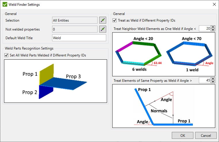 Weld Finder Settings